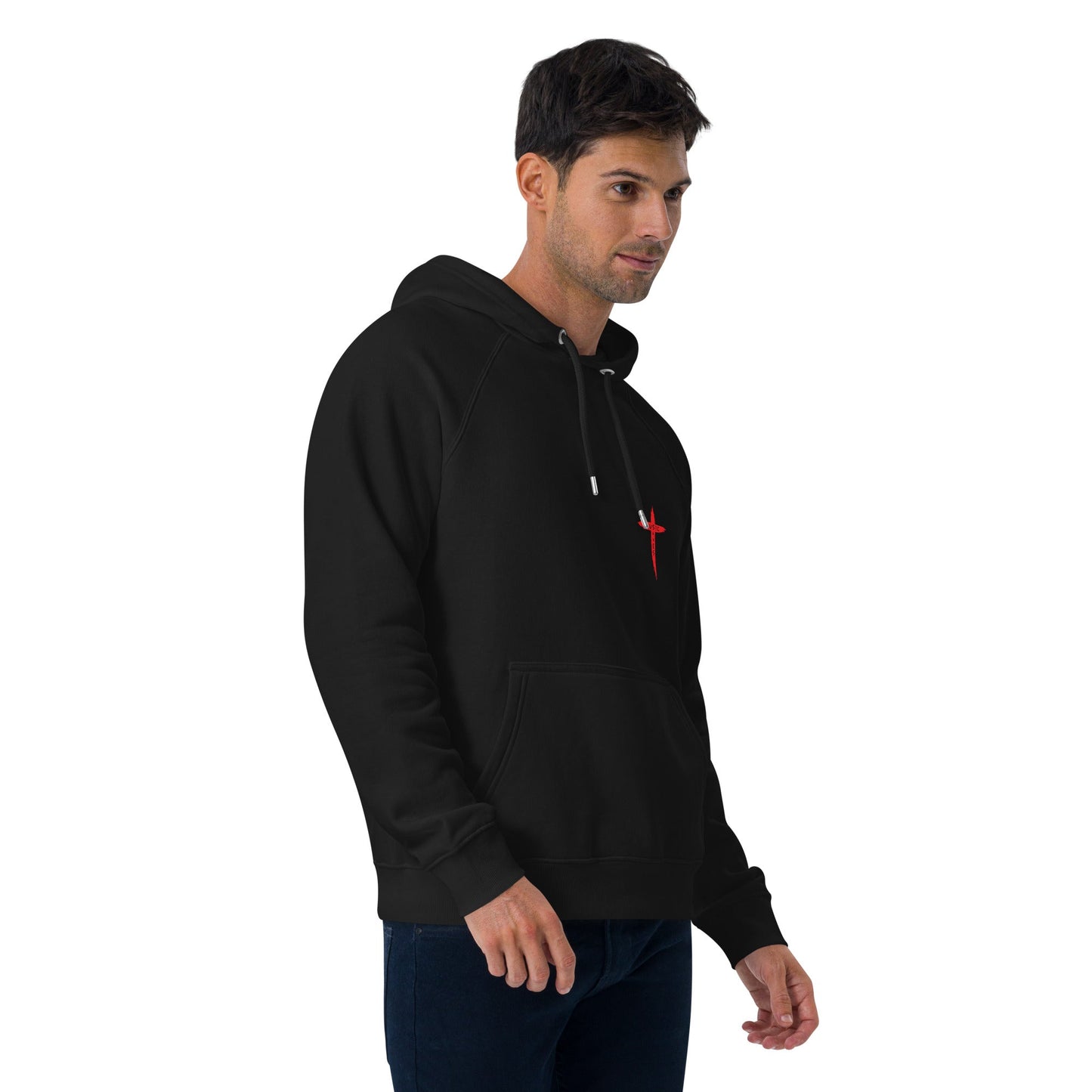 Unisex eco raglan hoodie - Music Saves