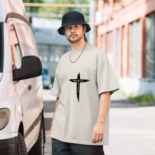 hArdCORE oversized Tee - Music Saves