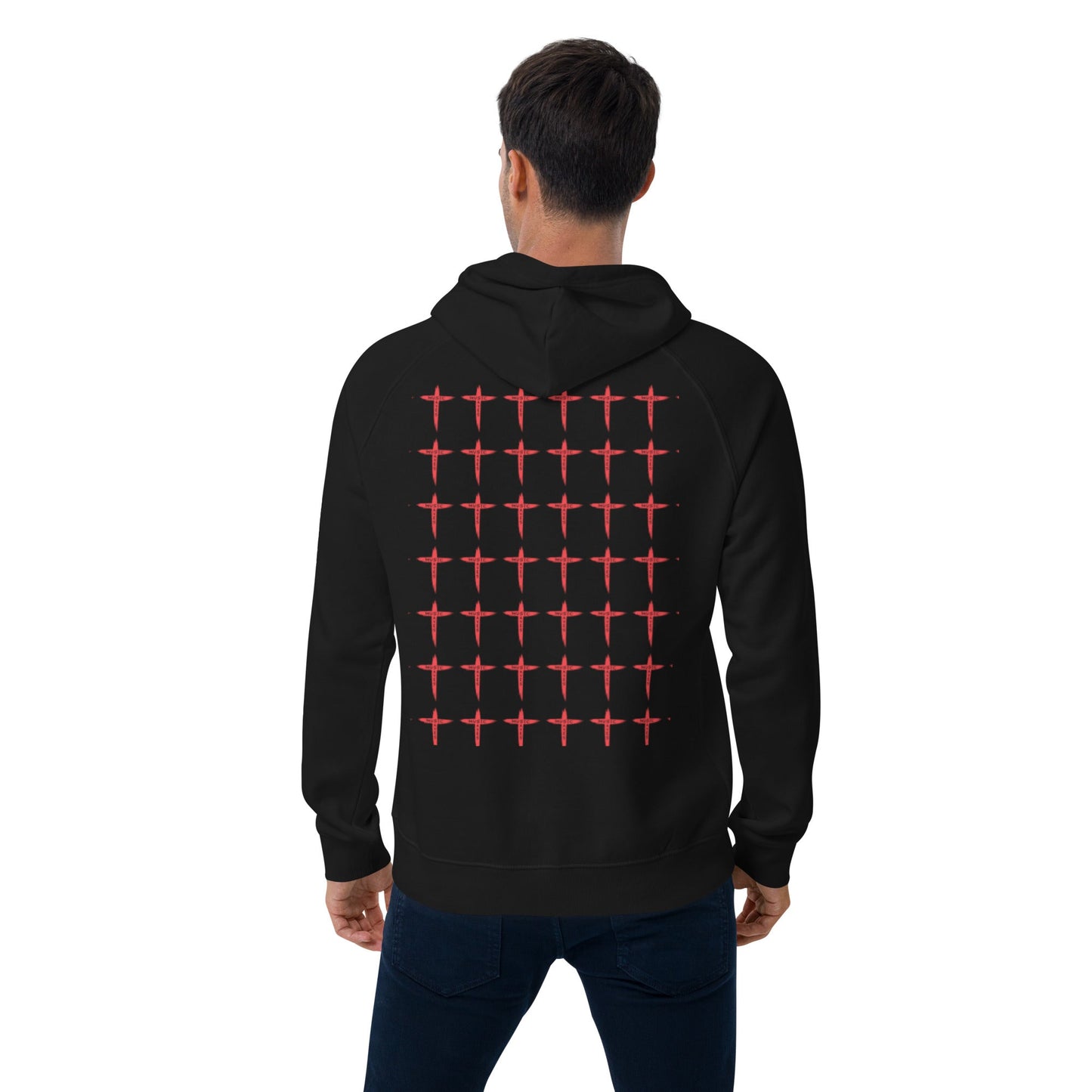 Unisex eco raglan hoodie - Music Saves