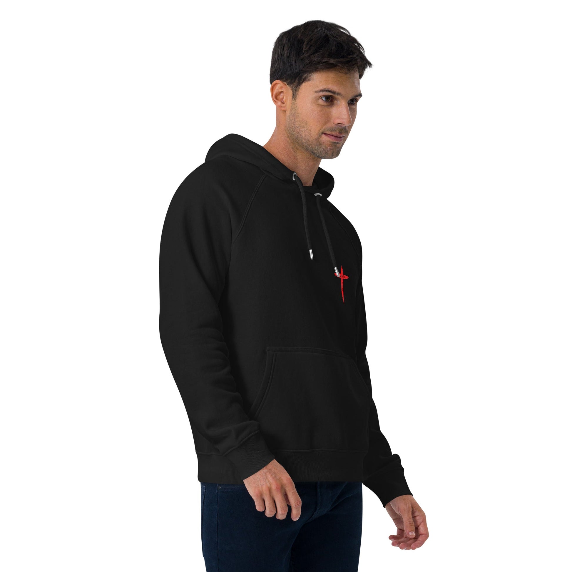 Unisex eco raglan hoodie - Music Saves