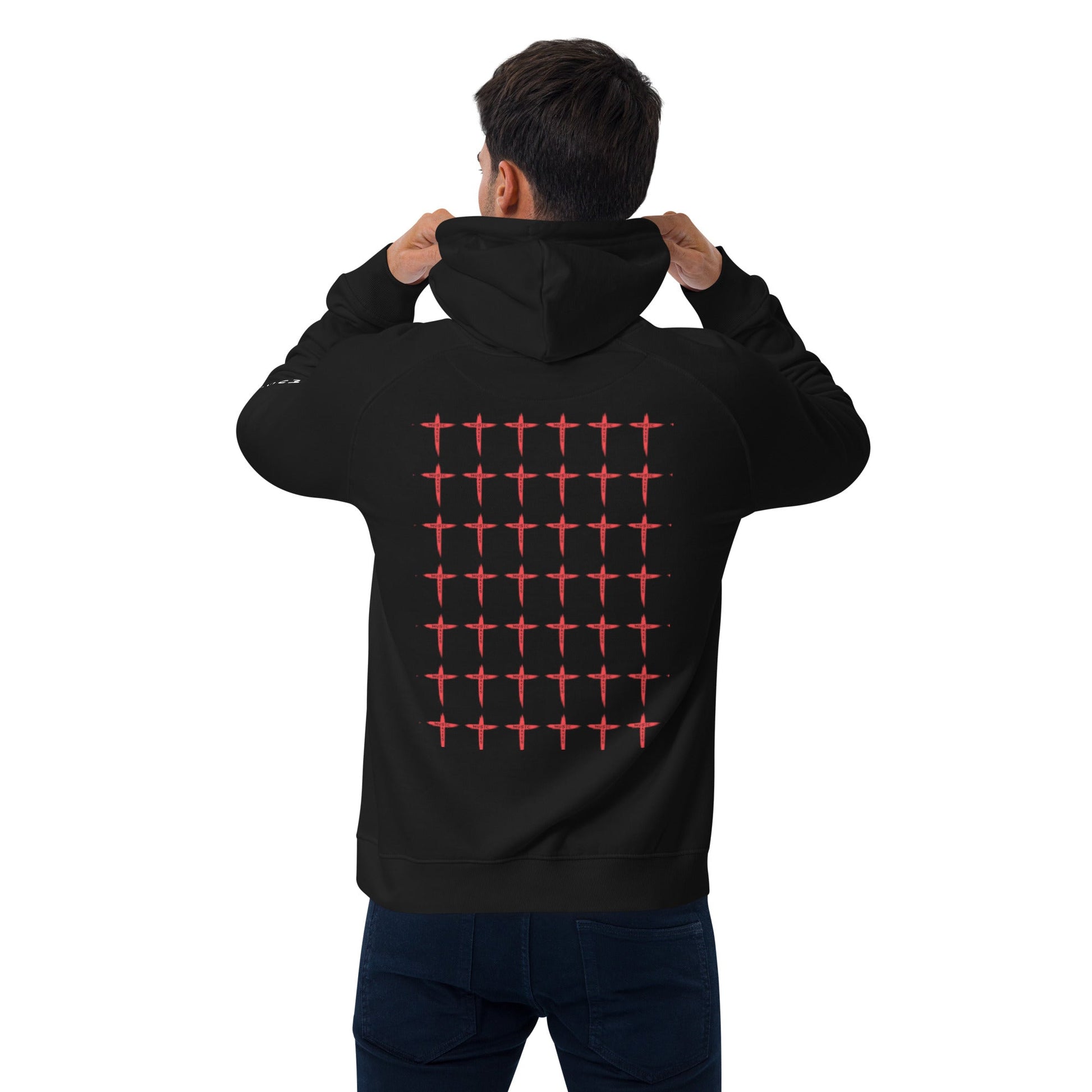 Unisex eco raglan hoodie - Music Saves
